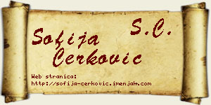 Sofija Čerković vizit kartica